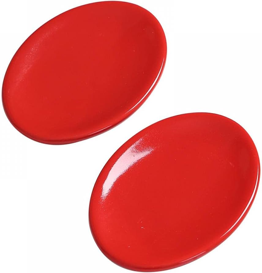 Gaolinci 2pcs Red Ceramic Soap Dish