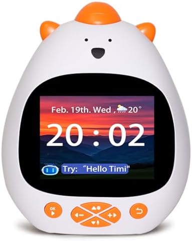 AI Voice Alarm Clock for Kids Sleep Trainer Smart Wake Clock