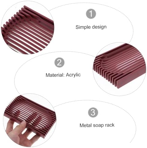 PRETYZOOM Clear Acrylic Soap Dish with Drainage for Bathroom