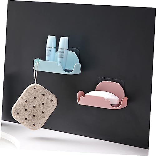 CANIGHT 2pcs Double Layer Adhesive Soap Holder