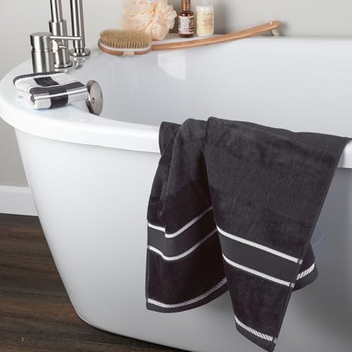 Lavish Home 6 Piece Towel Set - Charcoal 1