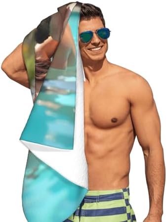 Custom Beach Towel Made in USA with Photo and Name