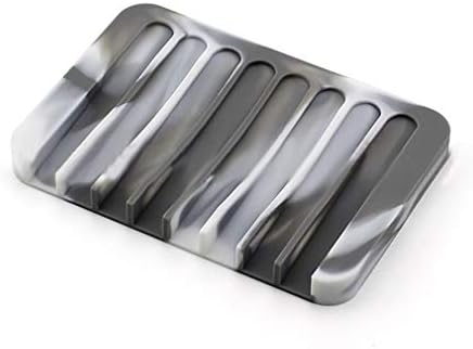 Familyhouse Gray Camouflage Silicone Soap Dish Tray Saver
