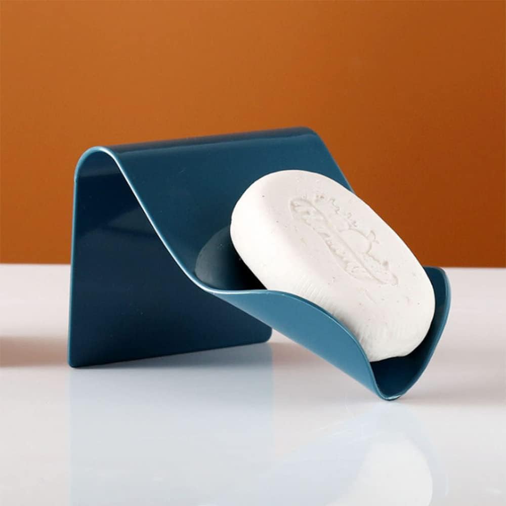 SagaSave Self Draining Soap Dish with Adhesive Red