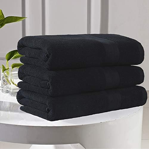 BOUTIQUO 4 Pack Bath Towel Set - 100 Cotton Ultra Soft Absorbent