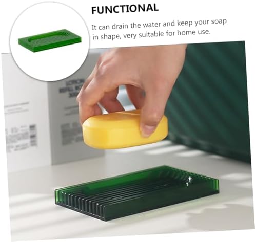 PRETYZOOM Clear Acrylic Soap Dish with Drainage for Bathroom
