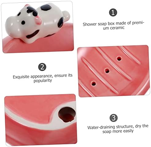 LIFKOME Ceramic Soap Dish for Shower and Bathroom Use 1