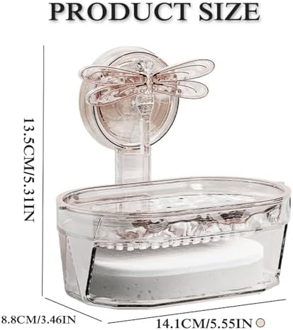 Red Soap Dish with Wall Bracket No Drilling