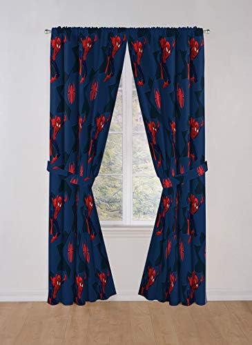 Jay Franco Marvel Spiderman Curtain Panels 4 Piece Set 1