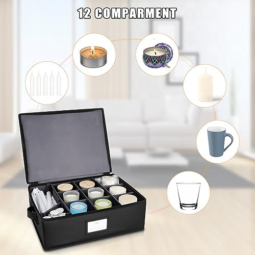Fireproof Candle Storage Box with Dividers and Ziplock Bags 1