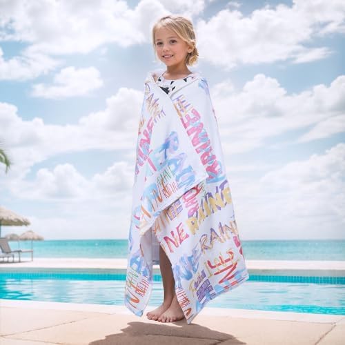 Personalized Hooded Bath Towels for Kids