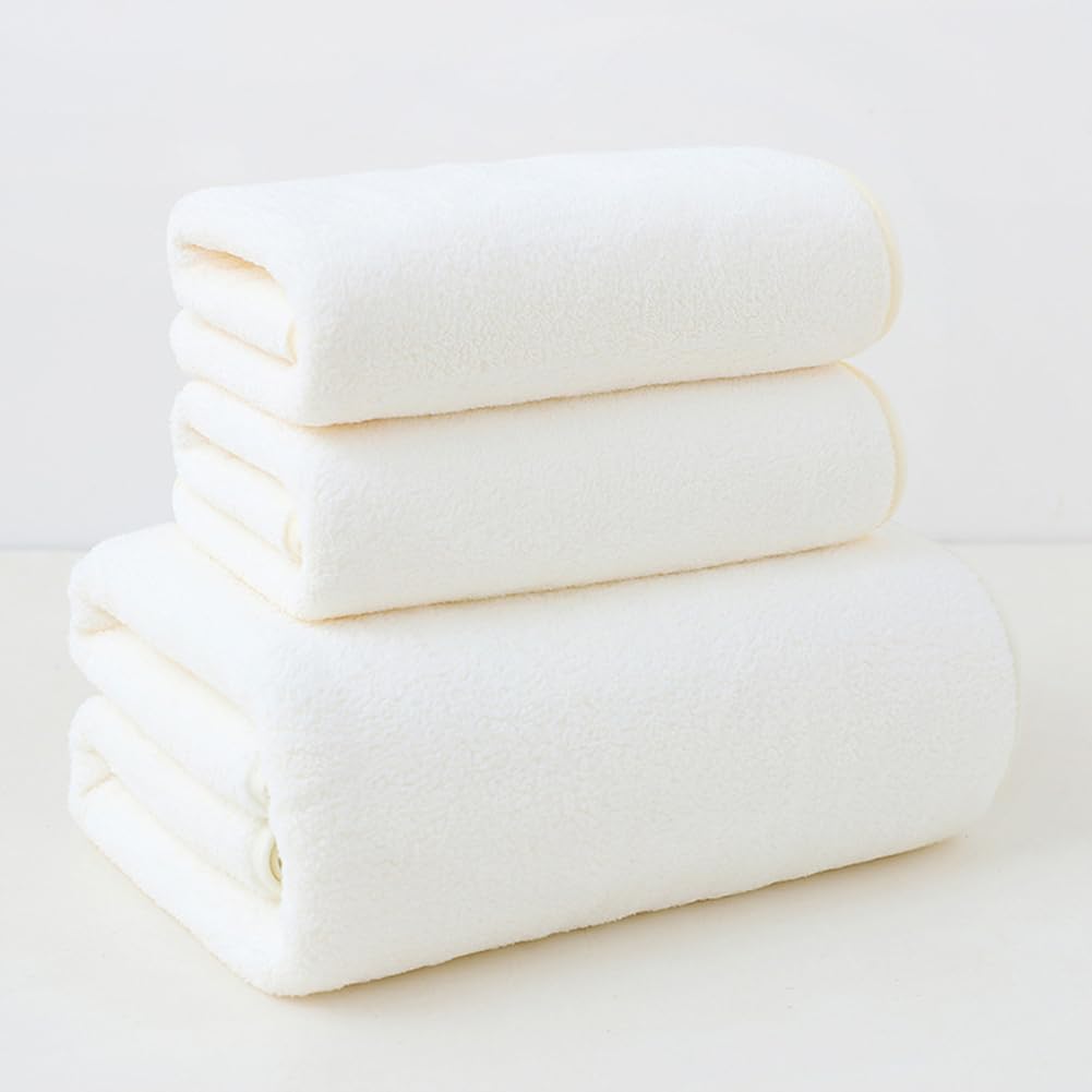 Triflice Coral Fleece Towel Set of 3 - Beige