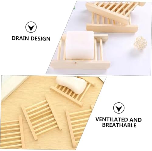 6Pcs Wooden Soap Holder Tray for Kitchen and Bathroom
