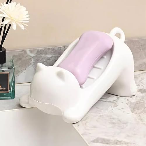 Cute Cat Shape Soap Bar Holder for Shower 1