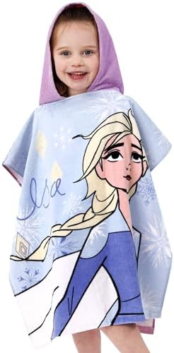 Disney Frozen Towel Poncho for Girls - Blue One Size
