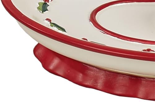 Touch of Class Holly Wreath Soap Dish Eggshell 1
