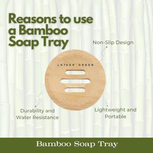 Bamboo Soap Dish Shower Steamer Holder