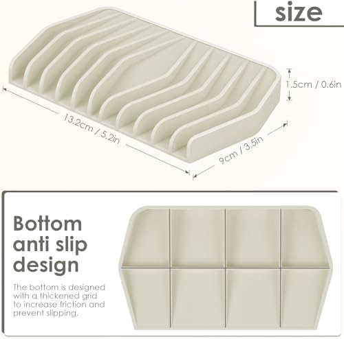SAISN Silicone Soap Dish for Shower Beige