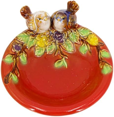 Nyutcwe Bird Soap Dish with Flower Leaf Pattern