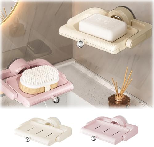 360 Rotatable Suction Cup Soap Holder - Beige
