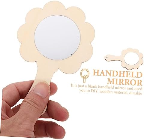 Angoily 5pcs Wooden Mirror Set for Kids