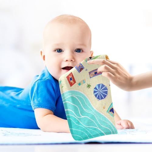 STAYTOP Beach Towels 3 Pack Cotton Wash Cloths for Baby