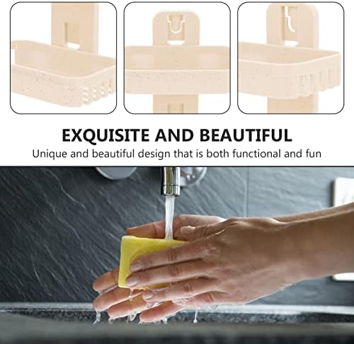Healifty Wall Mounted Double Layer Soap Dish with Design