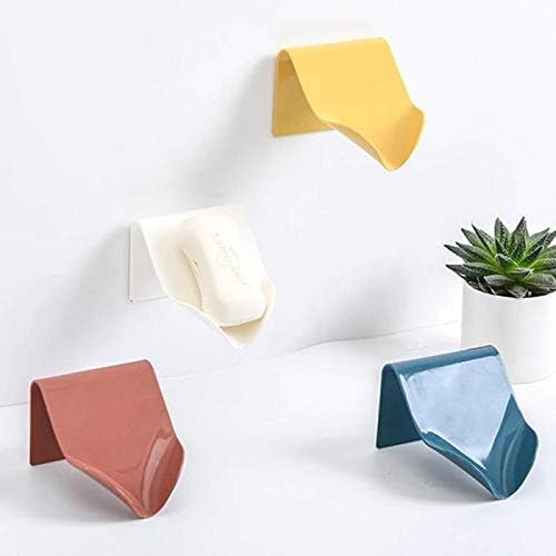 Wall Mounted Self Adhesive Soap Dish Holder Drainage Rack