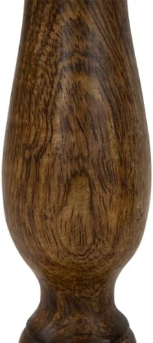 Northlight 3 pcs 10 Inch Dark Wooden Candle Holders