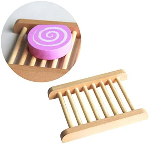 Cabilock Wooden Soap Basket Holder Tray Storage Drain Dish Container