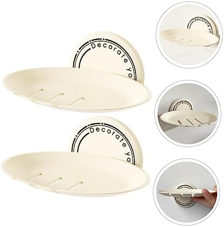 PRETYZOOM Adhesive Wall Mount Soap Dish for Bar Soap