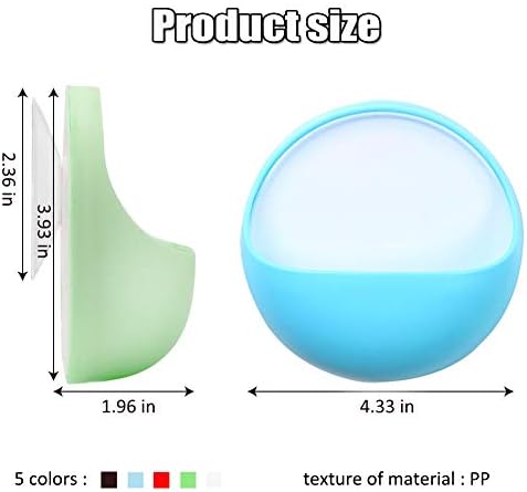 Nailless Shower Soap Holder with Suction Cup Ball-Shaped Design