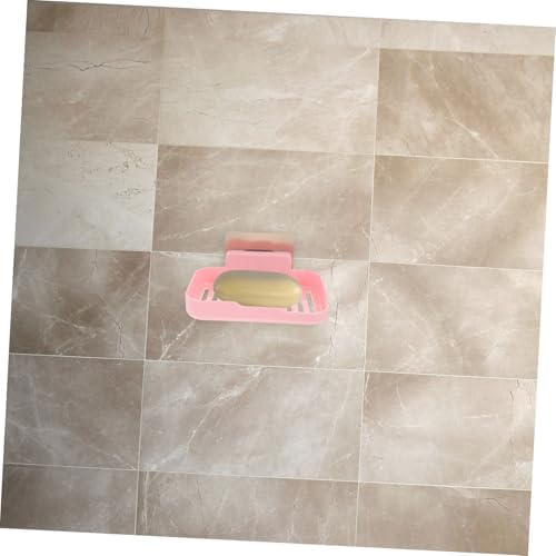 Zerodeko 2pcs Wall-Mounted Soap Dish with Adhesive Sturdy PP Material