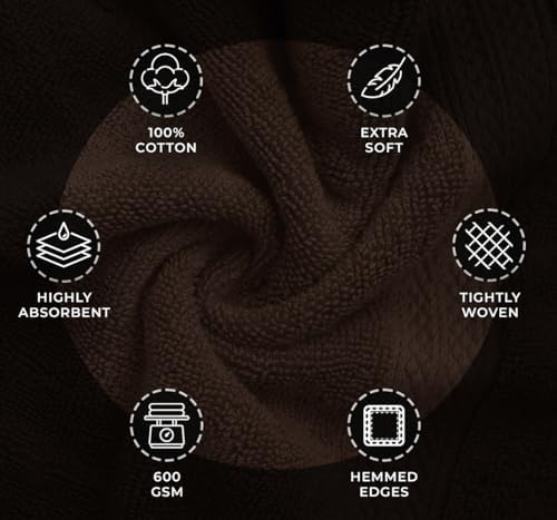 Avalon Towels 8-Piece Luxury Towel Set Brown 1