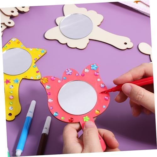 Veemoon Small Wooden Mirror Craft Kit