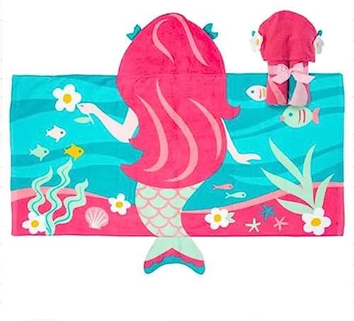 Personalized Kids Hooded Beach Towel with Name Embroidery 1