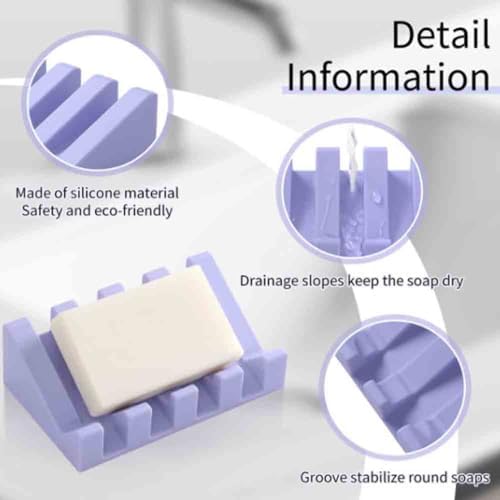 TOOLSTAR Bathroom Silicone Soap Dish Holder