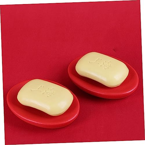Modern Red Ceramic Soap Dish Holder
