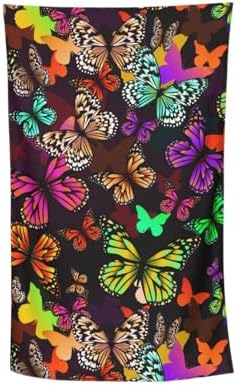 VOOHDDY Bright Butterfly Beach Towel for Adults Kids Travel Pool Camping