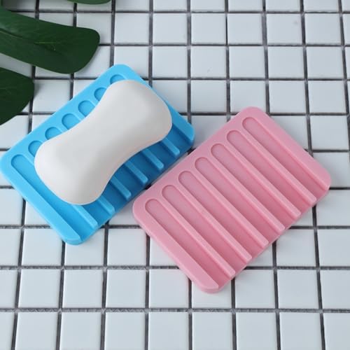 Quick Self-Draining Silicone Soap Holder for Home Kitchen