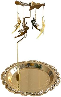 Spinning Candle Holder with Round Tray - Fairy Style
