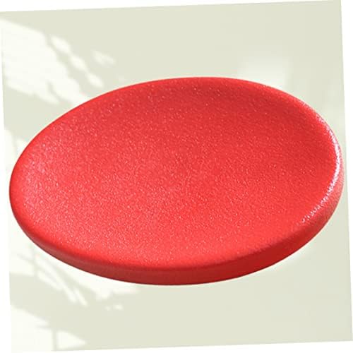 Holibanna 1Pc Red Ceramic Soap Dish for Bathroom Kitchen 1