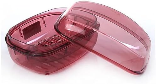 BRIGHTFUFU Plastic Soap Box with Lid Leakproof Holder