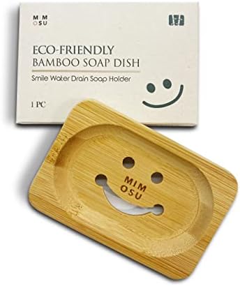 Mimosu Bamboo Soap Dish - Eco-Friendly Shampoo Holder with Drain