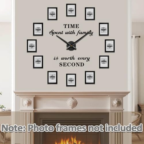 Mintime 3D Wall Clock Kit with Battery and Sticker