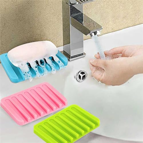 Quick Self-Draining Silicone Soap Holder for Home Kitchen