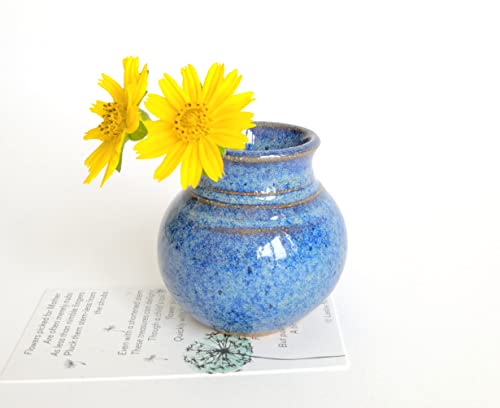 Handmade Blue Mommy Pot Mini Vase Ceramic Keepsake