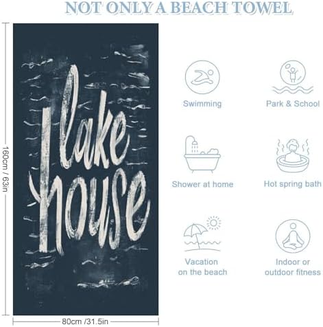 MaSiledy Lake House Beach Towel Fast Dry