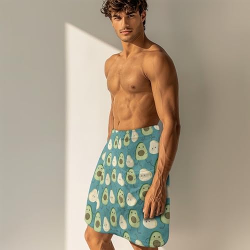 Adjustable Spa Towel Wrap for Men with Hook and Loop