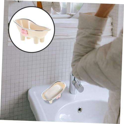 Hemobllo Bathtub Shape Soap Dish Decorative Holder